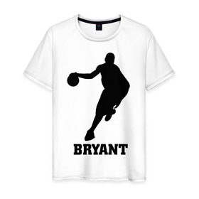 Мужская футболка хлопок с принтом Basketball Star - Kobe Bryant в Новосибирске, 100% хлопок | прямой крой, круглый вырез горловины, длина до линии бедер, слегка спущенное плечо. | kobe bryant | баскетболист | коби брайнт