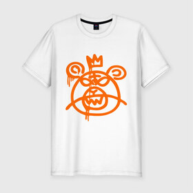 Мужская футболка премиум с принтом МИШКА from NY в Новосибирске, 92% хлопок, 8% лайкра | приталенный силуэт, круглый вырез ворота, длина до линии бедра, короткий рукав | from ny | медведь | медвежонок | мишка | нью йорк