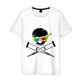 Мужская футболка хлопок с принтом Чудаки-jackass в Новосибирске, 100% хлопок | прямой крой, круглый вырез горловины, длина до линии бедер, слегка спущенное плечо. | bam margera | johnny knoxville | бэм марджера | джонни ноксвилл | придурки