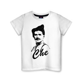 Детская футболка хлопок с принтом Че паев в Новосибирске, 100% хлопок | круглый вырез горловины, полуприлегающий силуэт, длина до линии бедер | che | герой | знаменитость | чапаев | чепаев