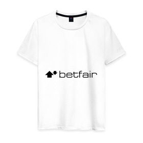 Мужская футболка хлопок с принтом Betfair в Новосибирске, 100% хлопок | прямой крой, круглый вырез горловины, длина до линии бедер, слегка спущенное плечо. | betfair | бетфаер | бетфайр | буки | букмейкеры | букмекерская контора | букмекеры | бэтфайр | ставки