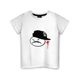 Детская футболка хлопок с принтом Yung Onix в Новосибирске, 100% хлопок | круглый вырез горловины, полуприлегающий силуэт, длина до линии бедер | gangsta | gansta | hip | hip hop | hop | rap | оникс | рэп | рэпчина | хип | хип хоп | хипхоп | хоп