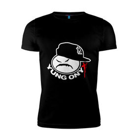 Мужская футболка премиум с принтом Yung Onix в Новосибирске, 92% хлопок, 8% лайкра | приталенный силуэт, круглый вырез ворота, длина до линии бедра, короткий рукав | gangsta | gansta | hip | hip hop | hop | rap | оникс | рэп | рэпчина | хип | хип хоп | хипхоп | хоп
