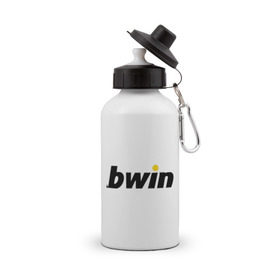 Бутылка спортивная с принтом Bwin в Новосибирске, металл | емкость — 500 мл, в комплекте две пластиковые крышки и карабин для крепления | bwin | букмейкеры | букмекеры | выигрыш | контора | ставки