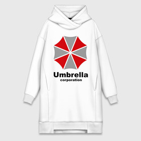 Платье-худи хлопок с принтом Umbrella corporation в Новосибирске,  |  | resident evil | umbrella corporation | амбрелла | корпорация | логотип | обитель зла