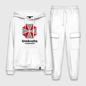 Мужской костюм хлопок с толстовкой с принтом Umbrella corporation в Новосибирске,  |  | resident evil | umbrella corporation | амбрелла | корпорация | логотип | обитель зла