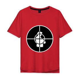 Мужская футболка хлопок Oversize с принтом Public Enemy в Новосибирске, 100% хлопок | свободный крой, круглый ворот, “спинка” длиннее передней части | хип хоп