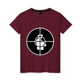 Женская футболка хлопок с принтом Public Enemy в Новосибирске, 100% хлопок | прямой крой, круглый вырез горловины, длина до линии бедер, слегка спущенное плечо | хип хоп