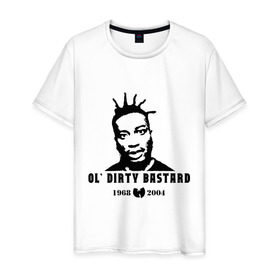 Мужская футболка хлопок с принтом Ol Dirty Bastard в Новосибирске, 100% хлопок | прямой крой, круглый вырез горловины, длина до линии бедер, слегка спущенное плечо. | gangsta | gansta | hip | hip hop | hop | rap | рэп | рэпчина | хип | хип хоп | хипхоп | хоп