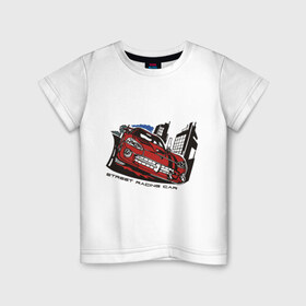 Детская футболка хлопок с принтом Street racing car (5) в Новосибирске, 100% хлопок | круглый вырез горловины, полуприлегающий силуэт, длина до линии бедер | street racing | автогонки | автосопрт | гонки | стритрейсинг | тачки | тюнинг | уличные гонки