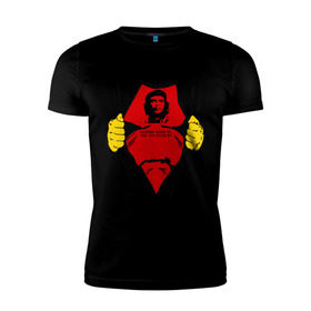 Мужская футболка премиум с принтом Мой кумир Che Guevara в Новосибирске, 92% хлопок, 8% лайкра | приталенный силуэт, круглый вырез ворота, длина до линии бедра, короткий рукав | че гевара
