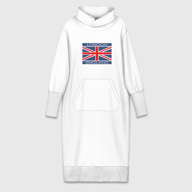 Платье удлиненное хлопок с принтом London   Лондон с флагом Англии в Новосибирске,  |  | Тематика изображения на принте: лондон