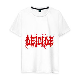 Мужская футболка хлопок с принтом Deicide в Новосибирске, 100% хлопок | прямой крой, круглый вырез горловины, длина до линии бедер, слегка спущенное плечо. | death metal