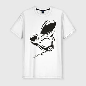 Мужская футболка премиум с принтом Alien I see you в Новосибирске, 92% хлопок, 8% лайкра | приталенный силуэт, круглый вырез ворота, длина до линии бедра, короткий рукав | alien | i see you | гуманоиды | инопланетянин | летающая тарелка | нло | пришельцы | я тебя вижу