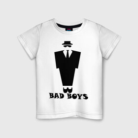 Детская футболка хлопок с принтом Плохой парниша в Новосибирске, 100% хлопок | круглый вырез горловины, полуприлегающий силуэт, длина до линии бедер | Тематика изображения на принте: bad boy
