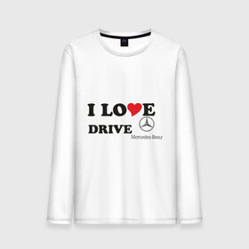 Мужской лонгслив хлопок с принтом I love drive mercedes в Новосибирске, 100% хлопок |  | drive | drive mercedes | i love | i love drive mercedes | mercedes | mercedes benz | мерен | мерседес | мерседес бенс | я люблю водить мерседес