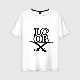 Женская футболка хлопок Oversize с принтом LCOB (The Lost Children Of Babylon) в Новосибирске, 100% хлопок | свободный крой, круглый ворот, спущенный рукав, длина до линии бедер
 | gangsta | gansta | hip | hip hop | hop | rap | рэп | рэпчина | хип | хип хоп | хипхоп | хоп
