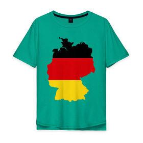Мужская футболка хлопок Oversize с принтом Германия (Germany) в Новосибирске, 100% хлопок | свободный крой, круглый ворот, “спинка” длиннее передней части | germany | германия | государство | европа | европейский | немцы | флаг