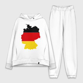 Женский костюм хлопок Oversize с принтом Германия (Germany) в Новосибирске,  |  | germany | германия | государство | европа | европейский | немцы | флаг