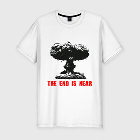 Мужская футболка премиум с принтом 2012 - Конец близок в Новосибирске, 92% хлопок, 8% лайкра | приталенный силуэт, круглый вырез ворота, длина до линии бедра, короткий рукав | атомная бомба | бомба | взрыв | катастрофа | конец близок | ядерный взрыв