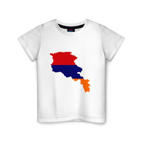 Детская футболка хлопок с принтом Armenia map в Новосибирске, 100% хлопок | круглый вырез горловины, полуприлегающий силуэт, длина до линии бедер | Тематика изображения на принте: armenia | armenia map | armenia mapкарта армении | map | армения | армения карта | армянин