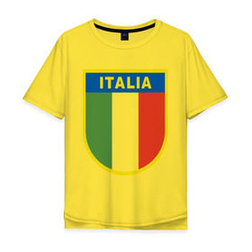 Мужская футболка хлопок Oversize с принтом Италия в Новосибирске, 100% хлопок | свободный крой, круглый ворот, “спинка” длиннее передней части | государство | европа | европейский | италия | флаг