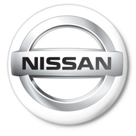 Значок с принтом Ниссан в Новосибирске,  металл | круглая форма, металлическая застежка в виде булавки | Тематика изображения на принте: nissan | авто | автомобиль | автомобильные | машинки | машины | нисан | нисанчик | ниссан | тачки