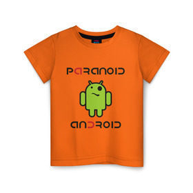 Детская футболка хлопок с принтом Paranoid android в Новосибирске, 100% хлопок | круглый вырез горловины, полуприлегающий силуэт, длина до линии бедер | paranoid android | админу | андроид | параноик | прикольные