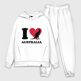 Мужской костюм хлопок OVERSIZE с принтом I love Australia в Новосибирске,  |  | Тематика изображения на принте: i love | i love australia | кенгуру | я люблю | я люблю австралию