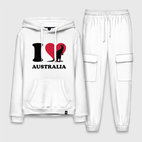 Мужской костюм хлопок с толстовкой с принтом I love Australia в Новосибирске,  |  | Тематика изображения на принте: i love | i love australia | кенгуру | я люблю | я люблю австралию