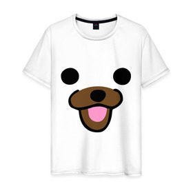 Мужская футболка хлопок с принтом Pedobear в Новосибирске, 100% хлопок | прямой крой, круглый вырез горловины, длина до линии бедер, слегка спущенное плечо. | pedobear | детведь | интернет мем | педабир | педведь | педобер | педобир | педомедведь | педомедвеь | пидобир | чадомиша
