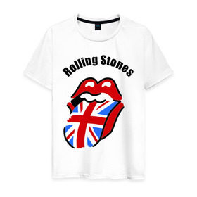 Мужская футболка хлопок с принтом Rolling Stones (3) в Новосибирске, 100% хлопок | прямой крой, круглый вырез горловины, длина до линии бедер, слегка спущенное плечо. | rolling stones