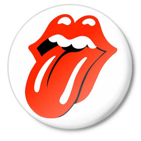 Значок с принтом The Rolling Stones (2) в Новосибирске,  металл | круглая форма, металлическая застежка в виде булавки | rolling stones