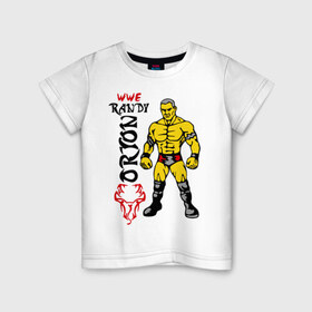 Детская футболка хлопок с принтом WWE Randy ORTON в Новосибирске, 100% хлопок | круглый вырез горловины, полуприлегающий силуэт, длина до линии бедер | mixfight | wwe | бои без правил | микс файт | миксфайт | рестлер | рэнди