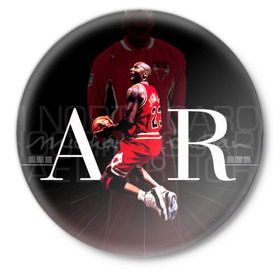 Значок с принтом Michael Jordan в Новосибирске,  металл | круглая форма, металлическая застежка в виде булавки | Тематика изображения на принте: basket | basketball | michael jordan | баскет | баскетбол | майкл джордан