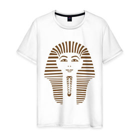 Мужская футболка хлопок с принтом Natural King в Новосибирске, 100% хлопок | прямой крой, круглый вырез горловины, длина до линии бедер, слегка спущенное плечо. | egypt | египет | египетские пирамиды | желтое море | нил | пирамиды | фараон | хургада