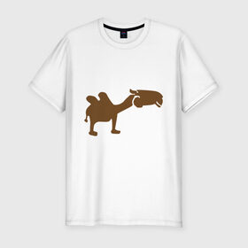 Мужская футболка премиум с принтом Navy camel в Новосибирске, 92% хлопок, 8% лайкра | приталенный силуэт, круглый вырез ворота, длина до линии бедра, короткий рукав | camel | egyptian | navy camel | верблюд | египет | каир | кэмл | тур в египет | туризм