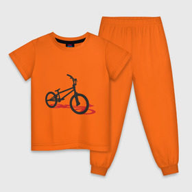 Детская пижама хлопок с принтом BMX 1 в Новосибирске, 100% хлопок |  брюки и футболка прямого кроя, без карманов, на брюках мягкая резинка на поясе и по низу штанин
 | bmx | велик | вело | велогонки | велорейсинг | велосипед | спортивный велосипед | фрирайд | эктрим