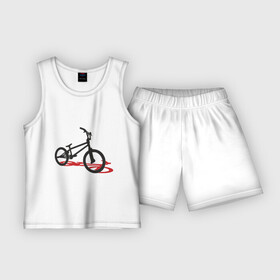 Детская пижама с шортами хлопок с принтом BMX 1 в Новосибирске,  |  | bmx | велик | вело | велогонки | велорейсинг | велосипед | спортивный велосипед | фрирайд | эктрим