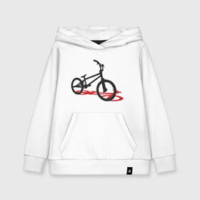 Детская толстовка хлопок с принтом BMX 1 в Новосибирске, 100% хлопок | Круглый горловой вырез, эластичные манжеты, пояс, капюшен | bmx | велик | вело | велогонки | велорейсинг | велосипед | спортивный велосипед | фрирайд | эктрим