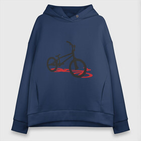 Женское худи Oversize хлопок с принтом BMX 1 в Новосибирске, френч-терри — 70% хлопок, 30% полиэстер. Мягкий теплый начес внутри —100% хлопок | боковые карманы, эластичные манжеты и нижняя кромка, капюшон на магнитной кнопке | bmx | велик | вело | велогонки | велорейсинг | велосипед | спортивный велосипед | фрирайд | эктрим