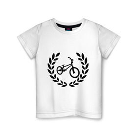 Детская футболка хлопок с принтом BMX 2 в Новосибирске, 100% хлопок | круглый вырез горловины, полуприлегающий силуэт, длина до линии бедер | bmx | велик | вело | велогонки | велорейсинг | велосипед | спортивный велосипед | фрирайд | эктрим