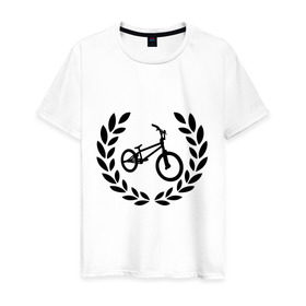 Мужская футболка хлопок с принтом BMX 2 в Новосибирске, 100% хлопок | прямой крой, круглый вырез горловины, длина до линии бедер, слегка спущенное плечо. | bmx | велик | вело | велогонки | велорейсинг | велосипед | спортивный велосипед | фрирайд | эктрим