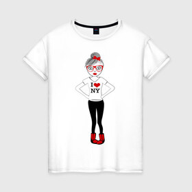Женская футболка хлопок с принтом Ванилька в Новосибирске, 100% хлопок | прямой крой, круглый вырез горловины, длина до линии бедер, слегка спущенное плечо | vanilla | ванилька | ванильная девушка | ванильно | ванильный стиль