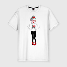 Мужская футболка премиум с принтом Ванилька в Новосибирске, 92% хлопок, 8% лайкра | приталенный силуэт, круглый вырез ворота, длина до линии бедра, короткий рукав | vanilla | ванилька | ванильная девушка | ванильно | ванильный стиль