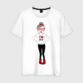 Мужская футболка хлопок с принтом Ванилька в Новосибирске, 100% хлопок | прямой крой, круглый вырез горловины, длина до линии бедер, слегка спущенное плечо. | vanilla | ванилька | ванильная девушка | ванильно | ванильный стиль