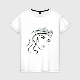 Женская футболка хлопок с принтом Манящий взгляд в Новосибирске, 100% хлопок | прямой крой, круглый вырез горловины, длина до линии бедер, слегка спущенное плечо | взгляд | глаза | манить | манящий