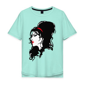 Мужская футболка хлопок Oversize с принтом Amy Winehouse в Новосибирске, 100% хлопок | свободный крой, круглый ворот, “спинка” длиннее передней части | Тематика изображения на принте: живая музыка | импровизация | певица | певица эми уайнхаус.джаз | саксофон