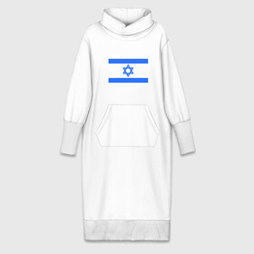 Платье удлиненное хлопок с принтом Флаг Израиля в Новосибирске,  |  | israel | израиль | флаг