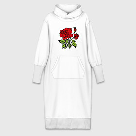 Платье удлиненное хлопок с принтом Роза в Новосибирске,  |  | красная роза | роза | розочка | цветок | цветы